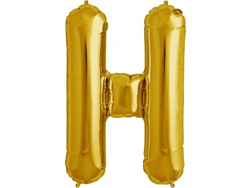 Gold Letter 'H' Balloon - 34" Foil