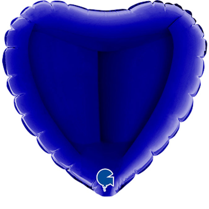 Blue Capri Heart Mini Shape Air-Filled Balloon – 4″ Foil