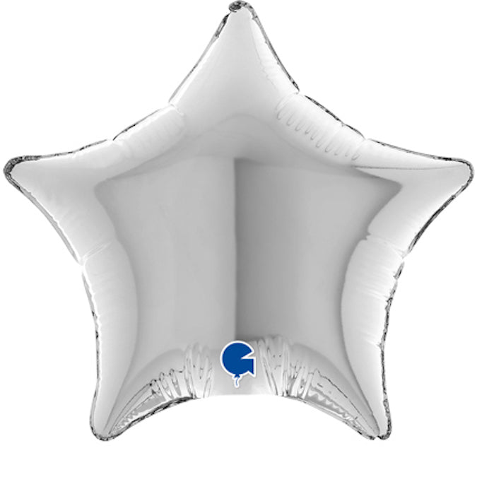 Silver Star Balloon - 4" Foil