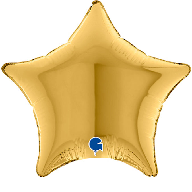 Gold 5 Star Balloon - 4" Foil