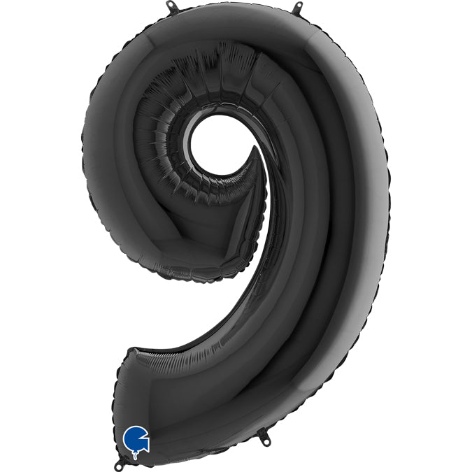 Black Number 9 Balloon - 40" Foil