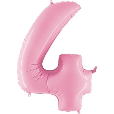 Pastel Pink Number 4 Balloon - 40" Foil