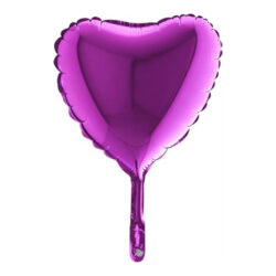 Purple Heart Mini Shape Air-Filled Balloon – 9″ Foil