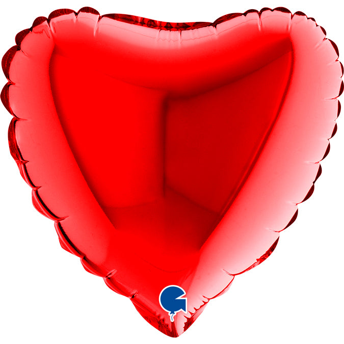 Red Heart Balloon - 4" Foil