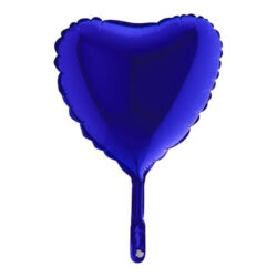 Blue Capri Heart Mini Shape Air-Filled Balloon – 9″ Foil