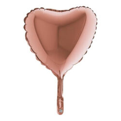 Rose Gold Heart Mini Shape Air-Filled Balloon – 9″ Foil