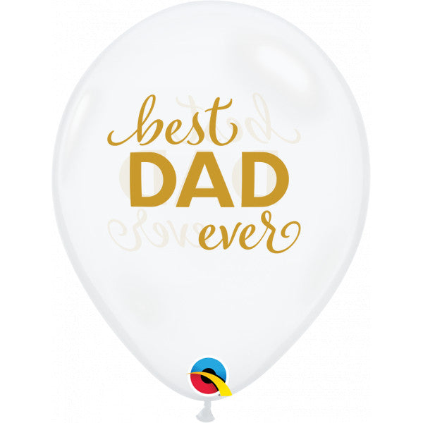 Simply Best Dad Ever Diamond Clear 11" Balloon - Latex (25ct)