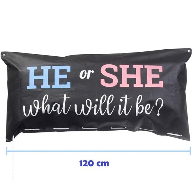 Gender Reveal Balloon Bag Kit - (60cm x 120cm)