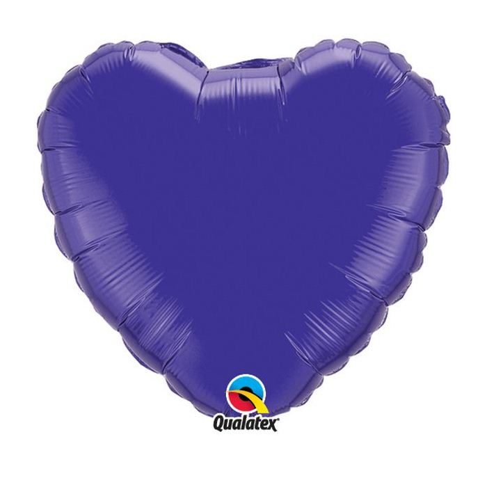 Quartz Purpel Heart Mini Shape Balloon – 9″ Foil