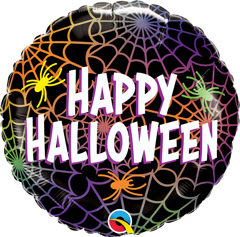 Spiders & Webs Halloween Balloon - 18" Foil