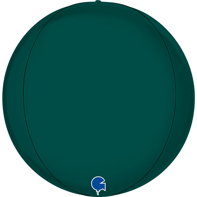 Satin Emerald Green 4D Globe - 15" Foil