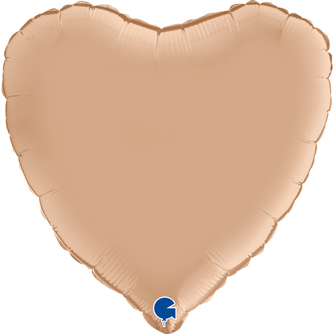 Satin Nude Heart Balloon - 18" Foil