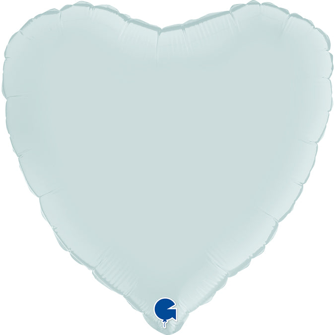 Satin PASTEL BLUE Heart Balloon - 18" Foil