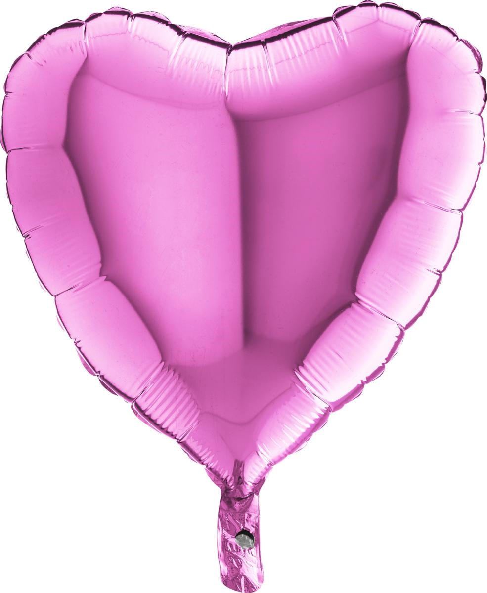 Fuchsia Heart Balloon - 18" Foil