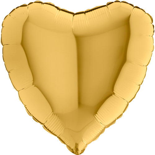 Gold 5 Heart Balloon - 18" Foil