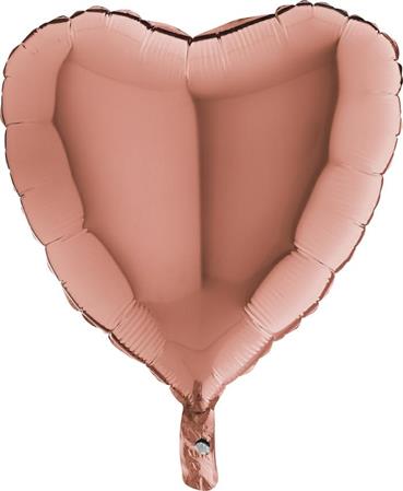 Rose Gold Heart Balloon - 18" Foil