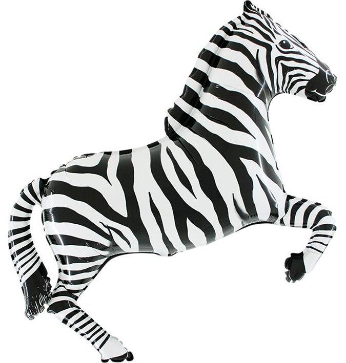 Zebra Supershape Balloon - 41" Foil
