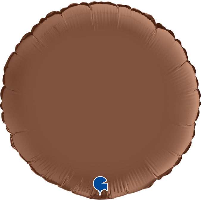 Satin Chocolate Round Balloon - 18" Foil