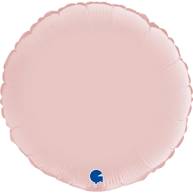 Satin Pastel Pink Round Balloon - 18" Foil