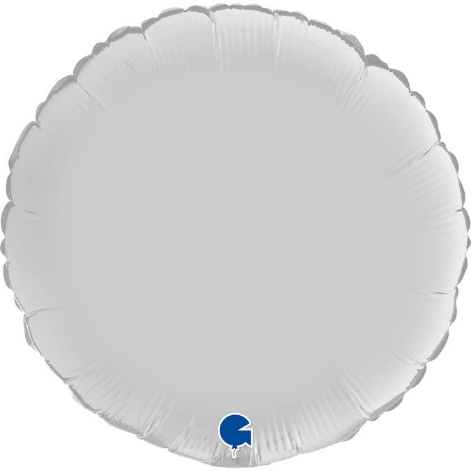 Satin White Round Balloon - 18" Foil