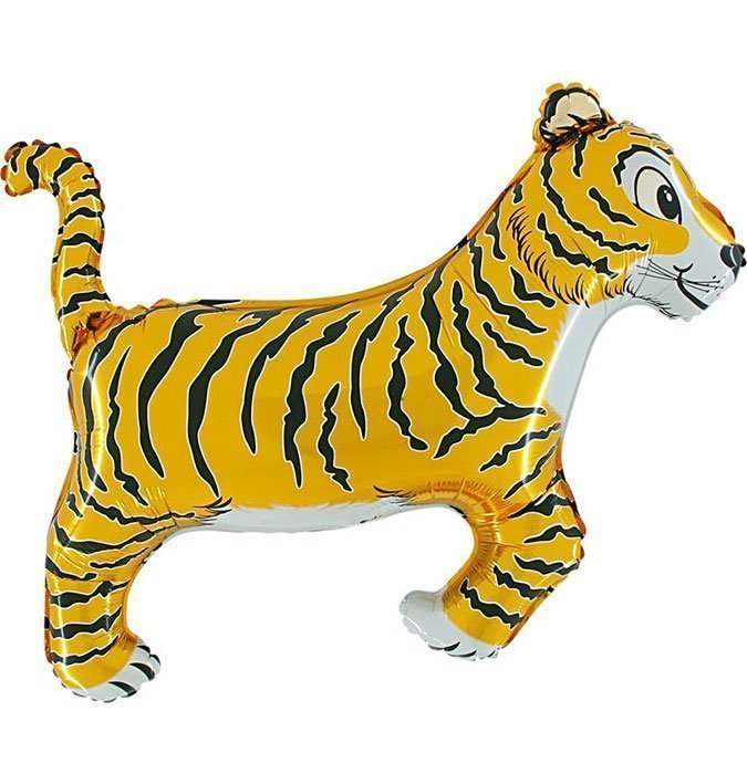Tiger Supershape Balloon - 41" Foil Packaged