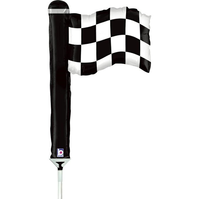 Mini Checkered Flag Balloon - 14" Foil