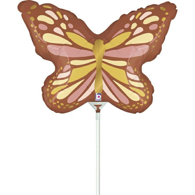 Boho Butterfly Mini Air Filled Balloon – 14" Foil