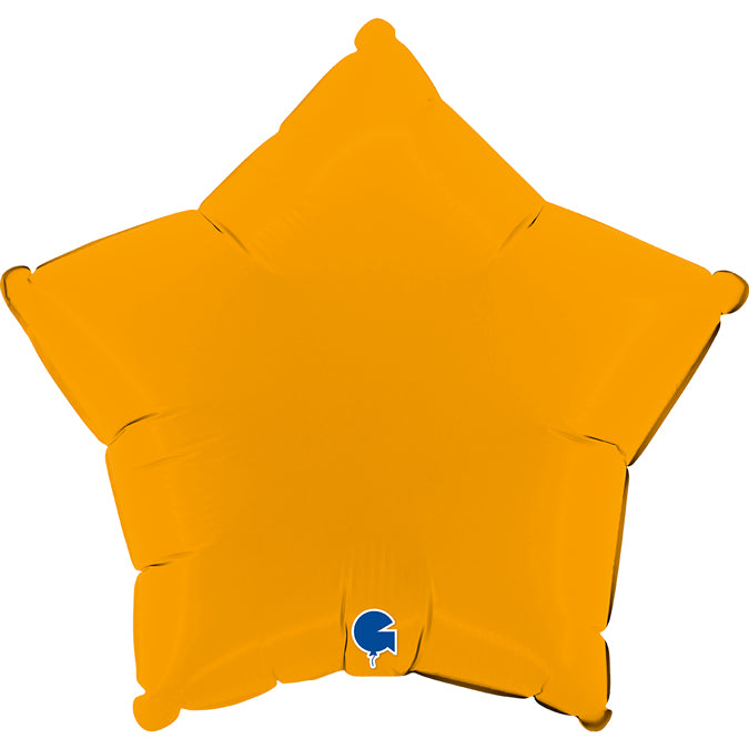 Matte Mustard Star Balloon - 18" Foil