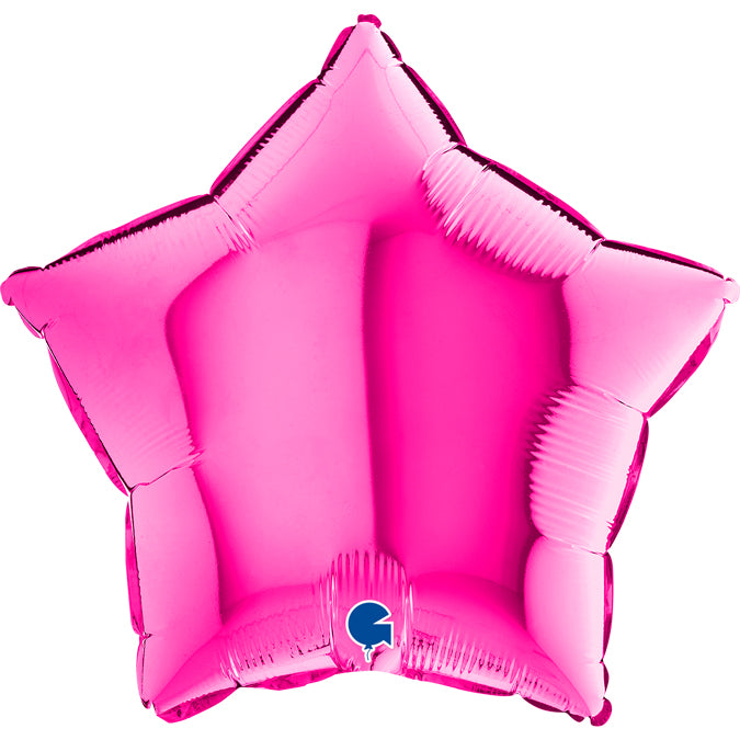 Magenta Star Balloon - 18" Foil