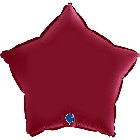 Satin Cherry Star Balloon - 18" Foil