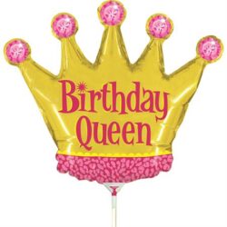 Birthday Queen Mini Shape Air-Filled Balloon – Foil
