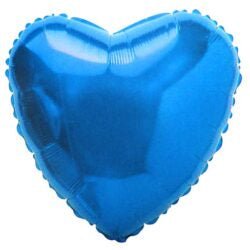 Blue Heart Mini Shape Air-Filled Balloon – 4″ Foil