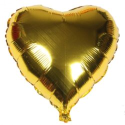 Gold Heart Mini Shape Air-Filled Balloon – 4″ Foil