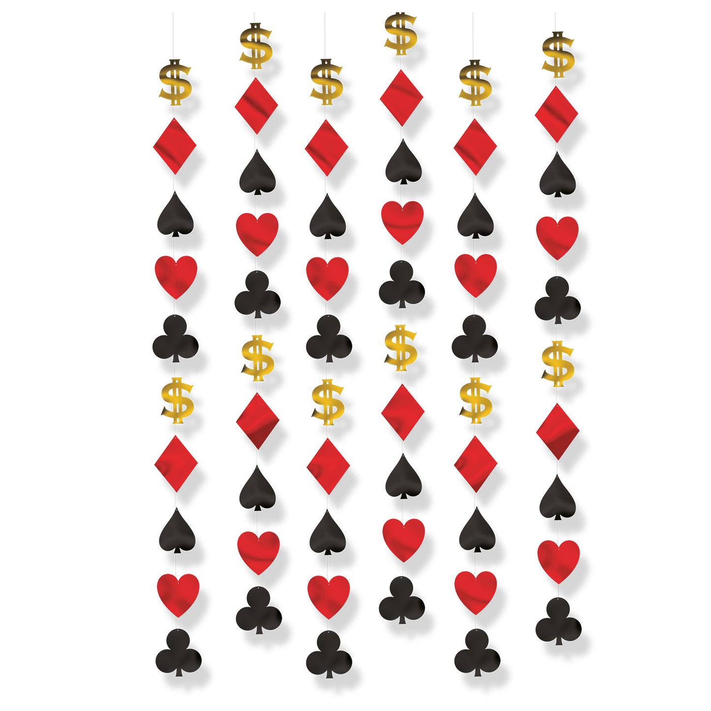 Casino String Decorations - 2.13m (6pc)