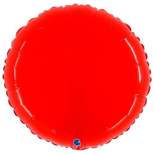 Shiny Red Round Balloon - 21" Foil