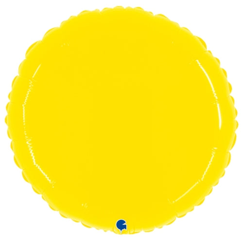 Shiny Yellow Round Balloon - 21" Foil