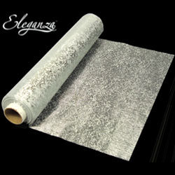 Printed Silver Soft Sheer Organza