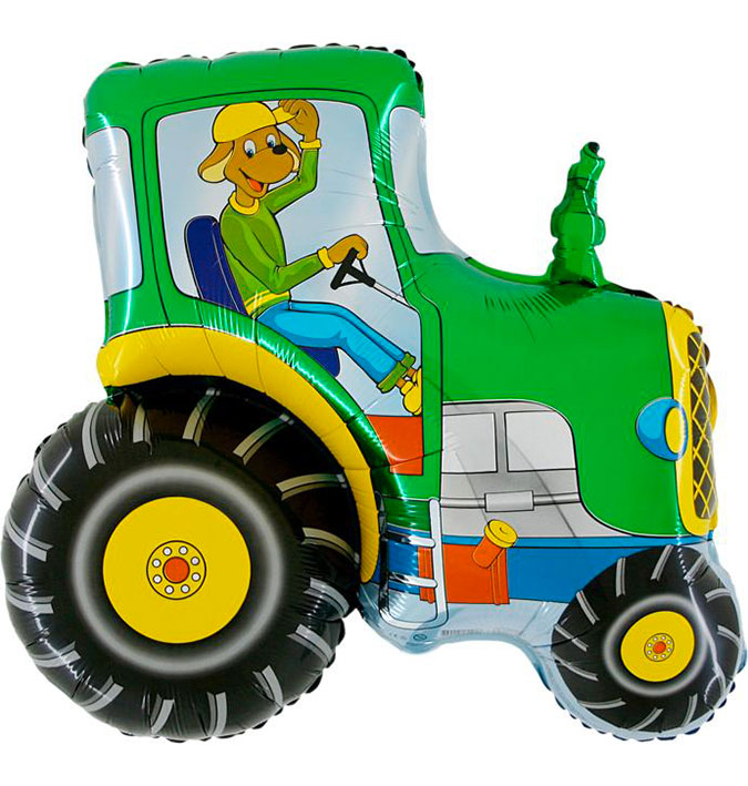 Green Tractor Supershape Balloon - 29" Foil