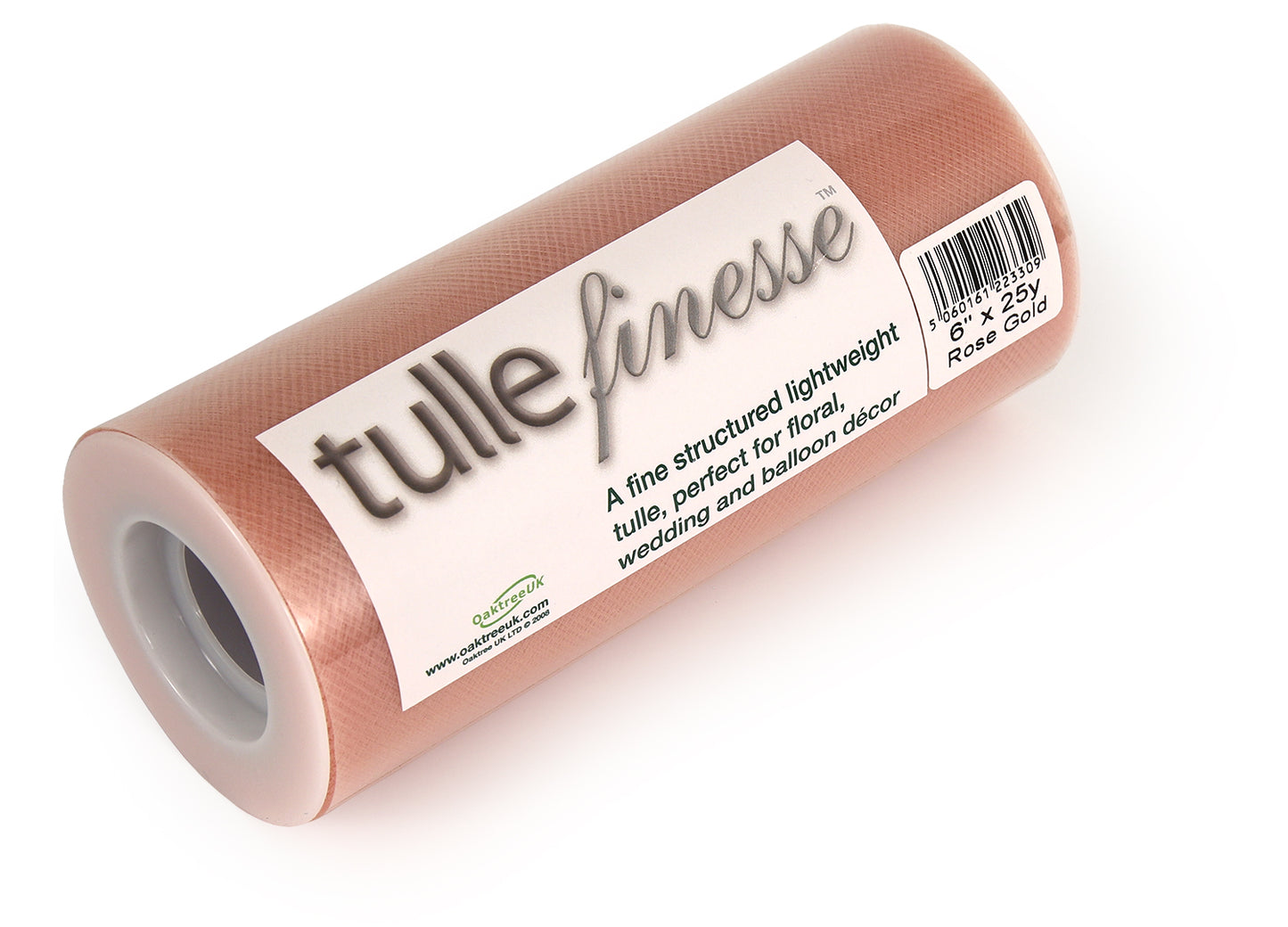 Tulle Finesse 6inch x 25y Rose Gold No.87 - (15cm x 23m)