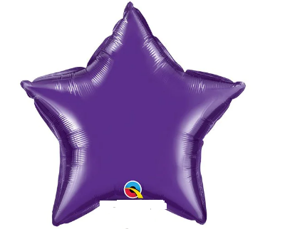 Quartz Purple Star Mini Shape Air-Filled Balloon – 4″ Foil