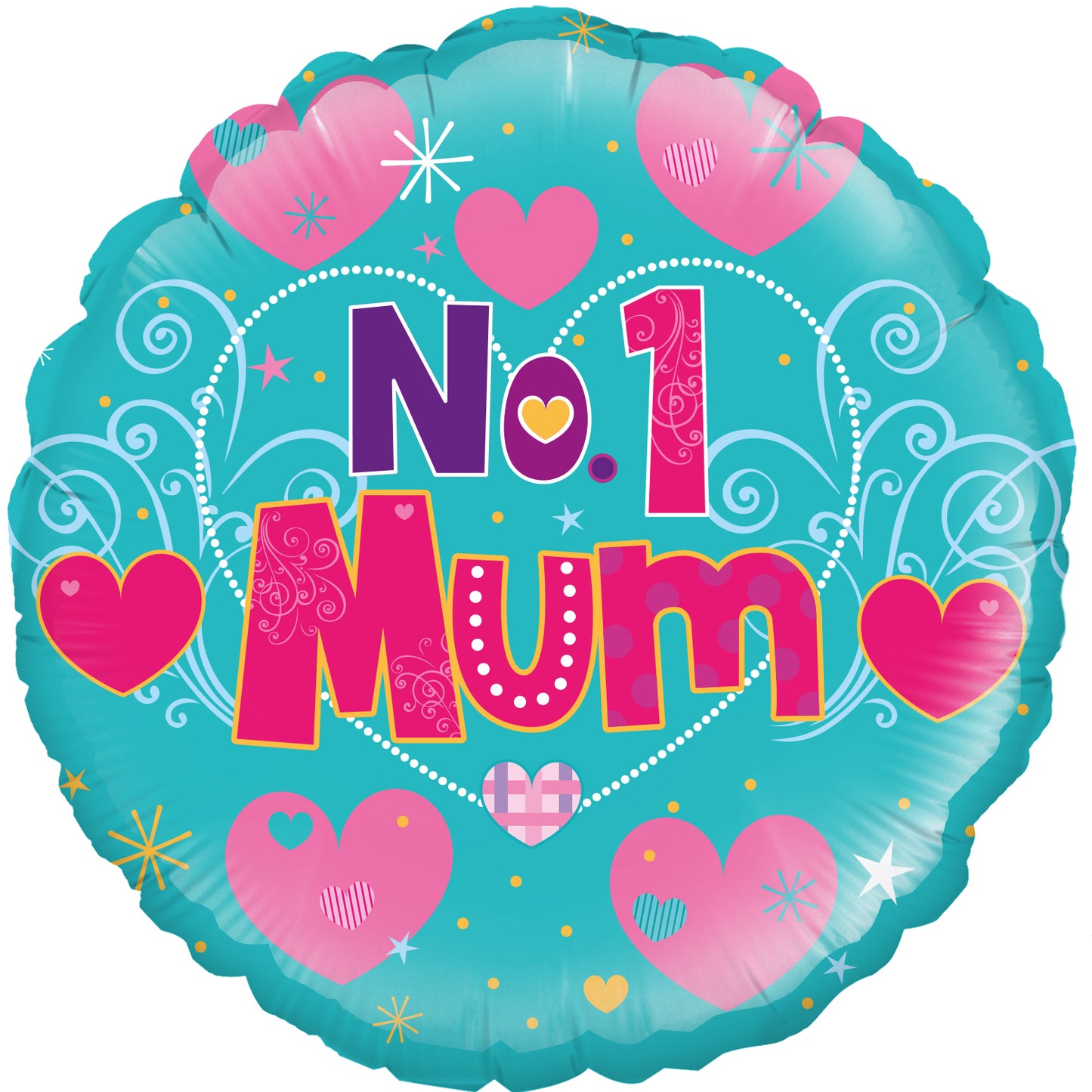 No1 Mum Round Balloon - 18" Foil