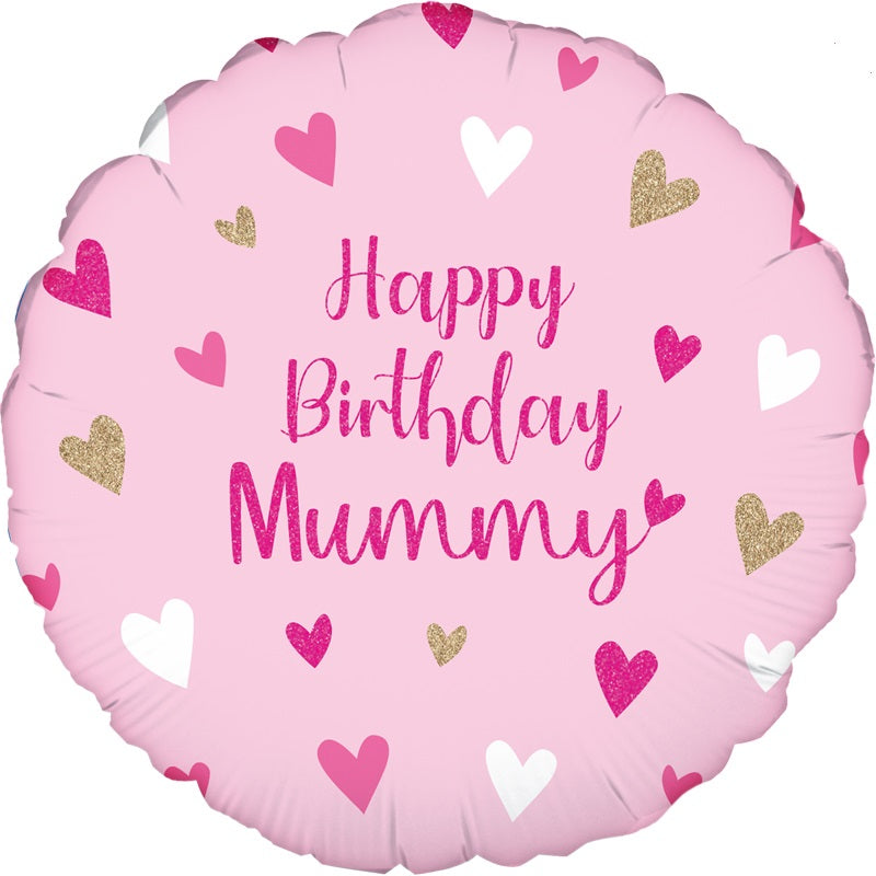 Happy Birthday MUMMY Holographic - 18" Foil