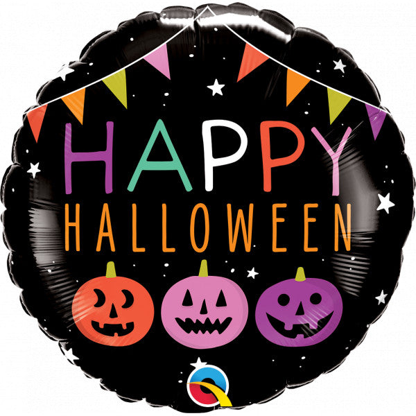 PUMPKINS & BANNERS HALLOWEEN Balloon - 18" Foil