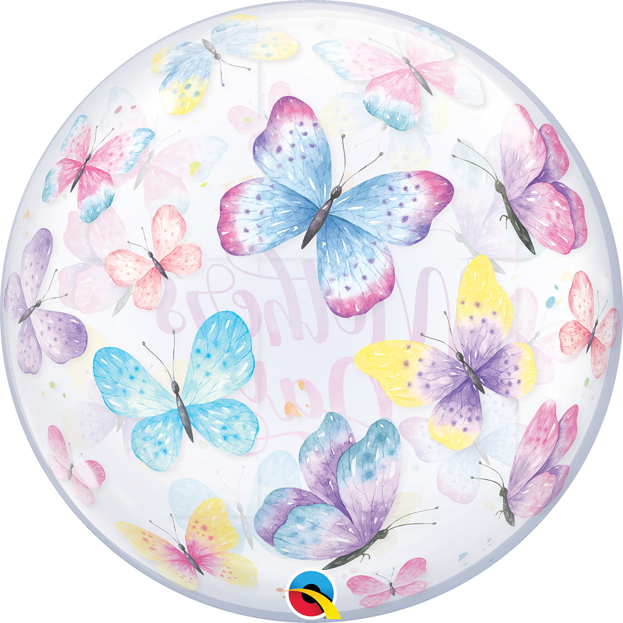 Mother's Day Butterflies Balloon - 22" Bubble