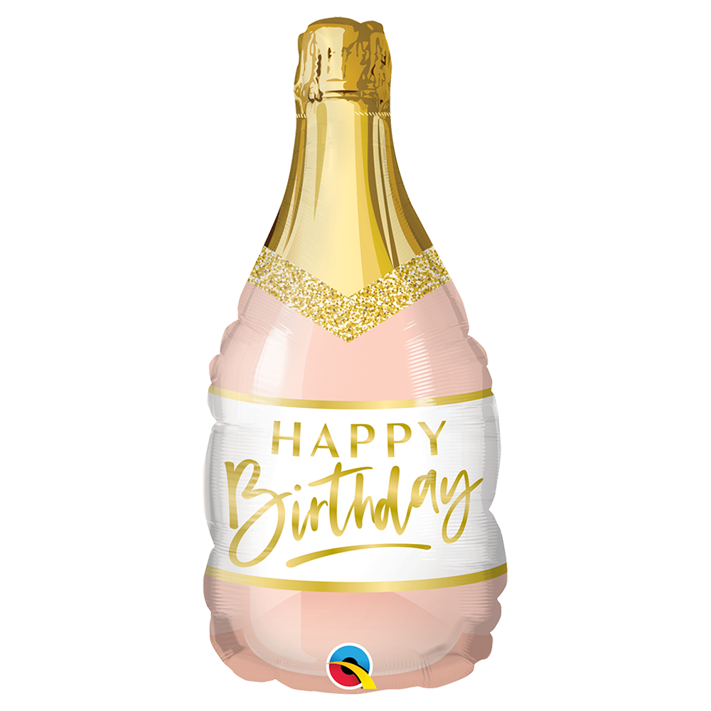 Birthday Pink Bubbly Mini Shape Air-Filled Balloon – 14" Foil