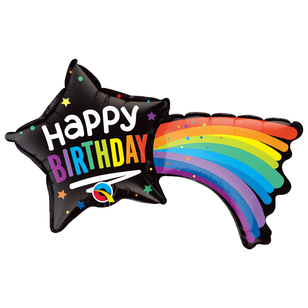 Birthday Shooting Star Mini Shape Air-Filled Balloon – 14" Foil