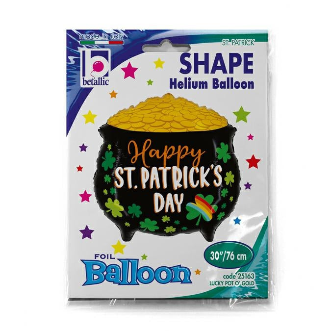 Lucky Pot o'Gold Shape Balloon - Foil 30"/76cm
