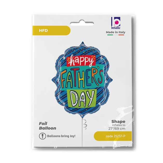Father's Day Confetti Frame Supershape Balloon - Foil 27"/69cm