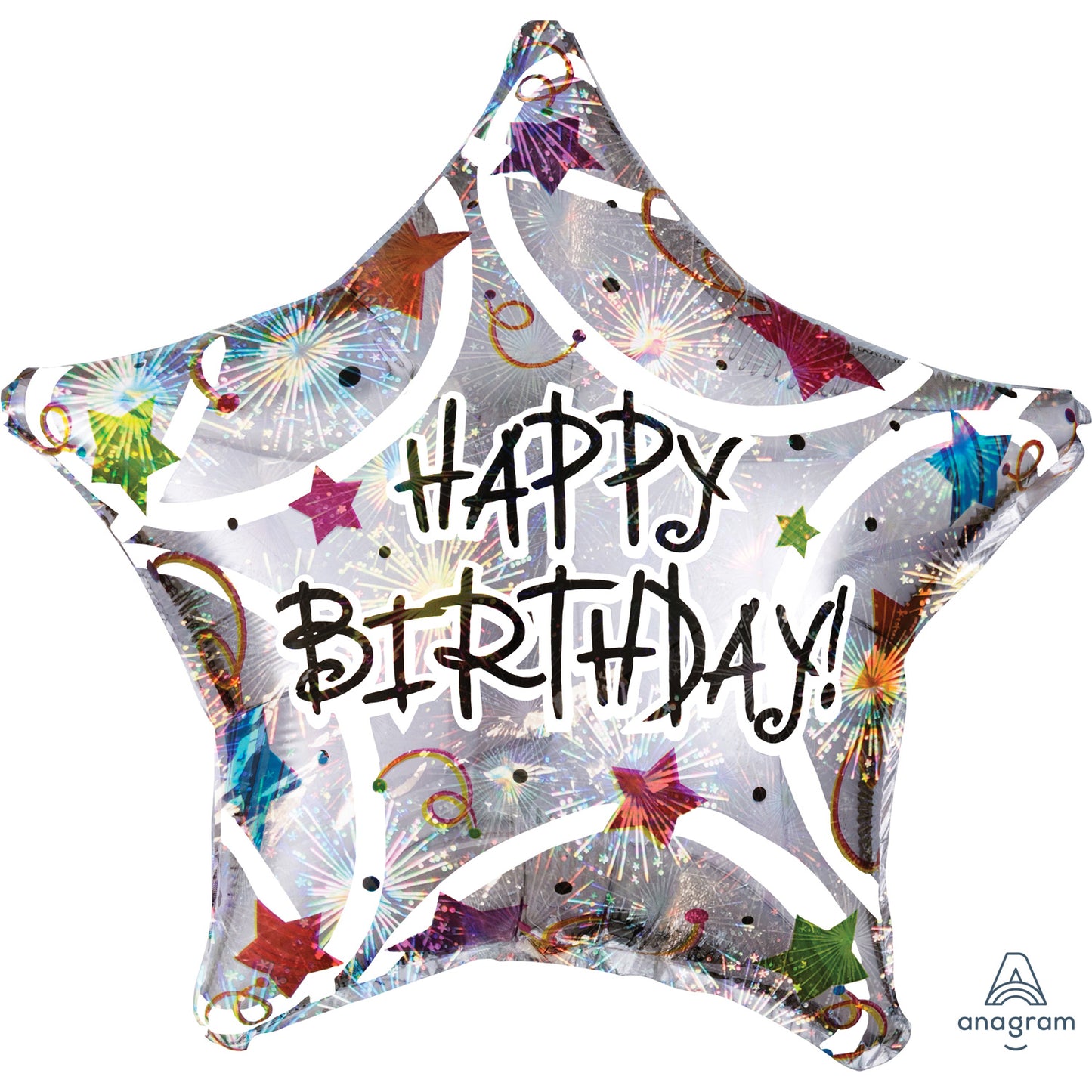 Happy Birthday Stars Balloon - 18" Foil