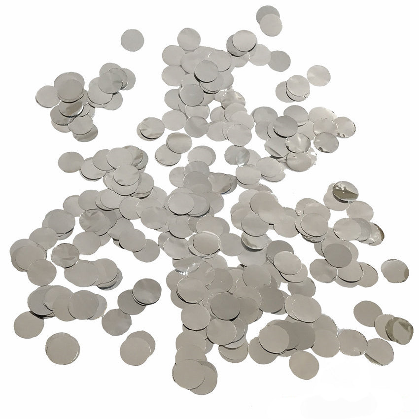 Silver Circle Metallic Confetti - (25mm)